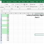 lottery prediction algorithm excel